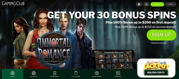 30 Free Spins + 100% bonus + $350 Free Money 