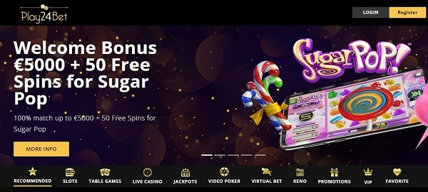 Play24Bet Casino free bonus code