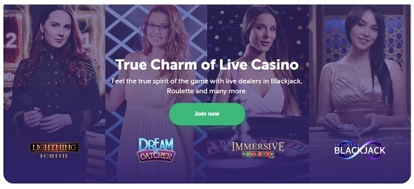 Live Dealer games bonus