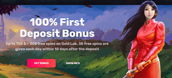 100% first deposit bonus