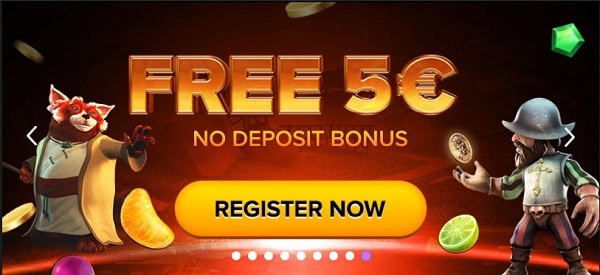 Grab 5 EUR no deposit bonus on all games!