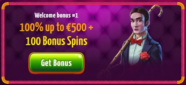 100% bonus and 100 gratis spins 