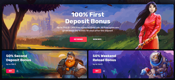 First Deposit Bonus: 100% up to 500 EUR + 300 Free Spins!