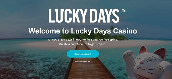 LuckyDays Online Casino Register & Login