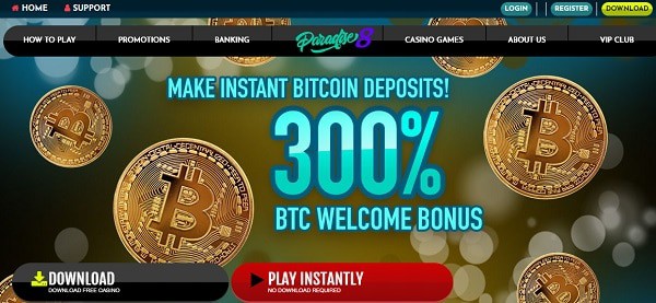 300% Welcome Bonus in Bitcoin