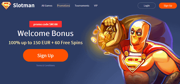 100% Welcome Bonus and 60 Free Spins 