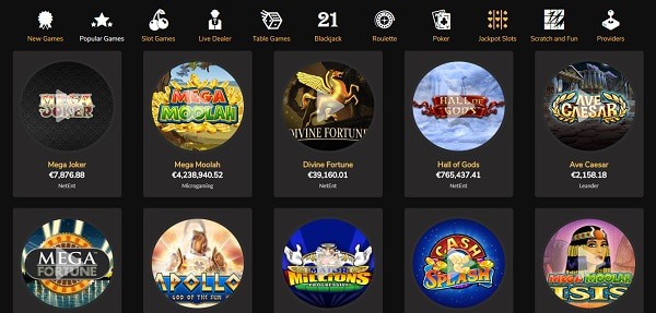 Jackpot Village Casino games and software providers