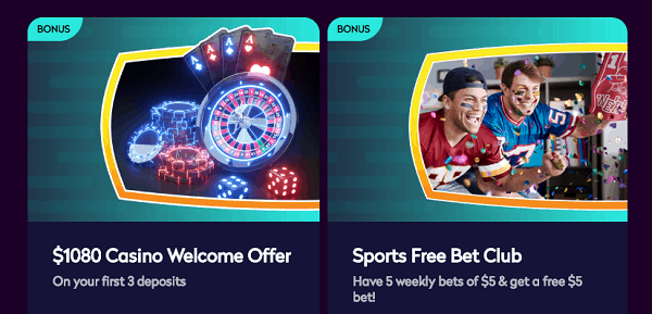 100% casino and sportsbonus bonus up to $200 and $100 respectively.