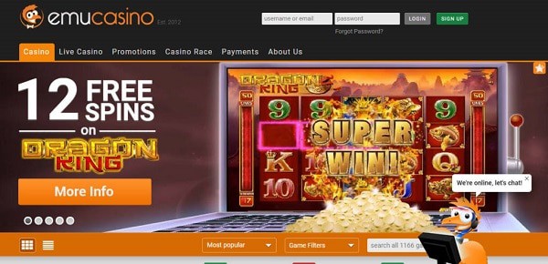 12 free spins for new players