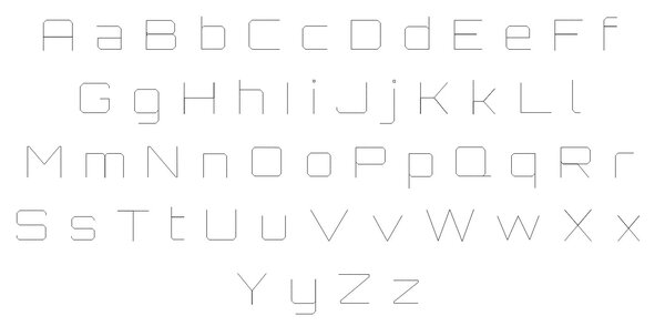 Монолинейный шрифт Английский алфавит 15 видов шрифтов DXF, Скилетный шрифт, Шрифт для фрезеровки