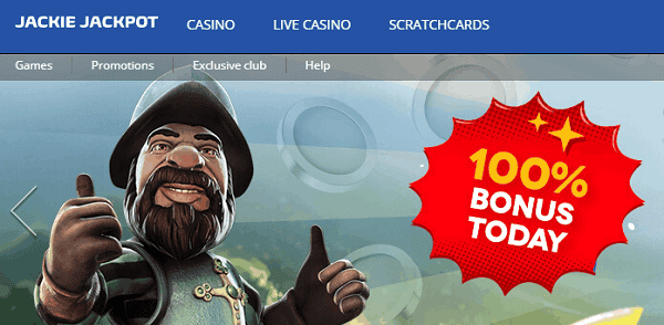 Get to 100% bonus to Jackie Casino!