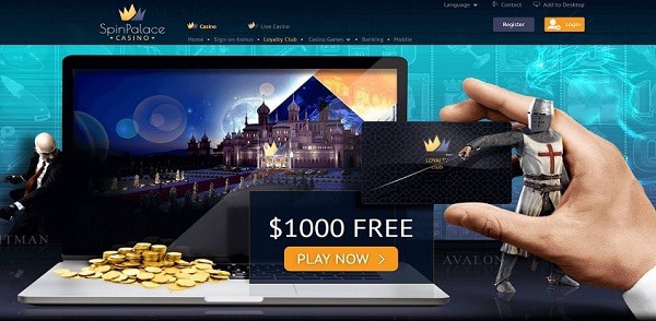 Spin Palace Casino $1000 Free Bonus and Free Spins 