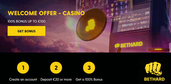 100% bonus on slots and live dealer and sportsbook