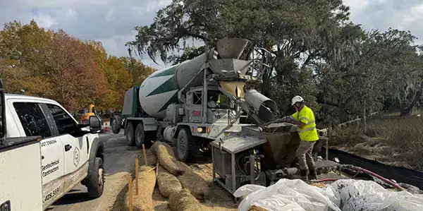 CJGeo Crew using Wet Batch cellular concrete generation