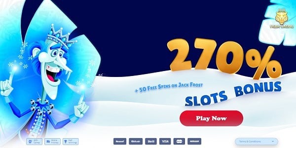 270% bonus and 50 free spins