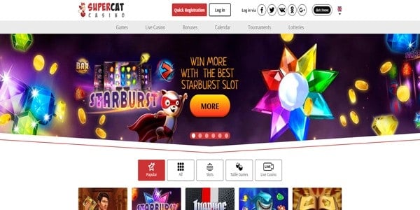 Play the best slots at SuperCat Casino! 