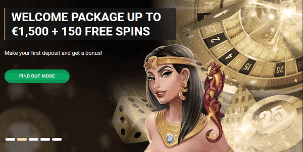 1500 EUR and 150 Free Spins 