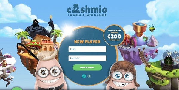 Register at Cashmio.com and get 20 free spins no deposit bonus