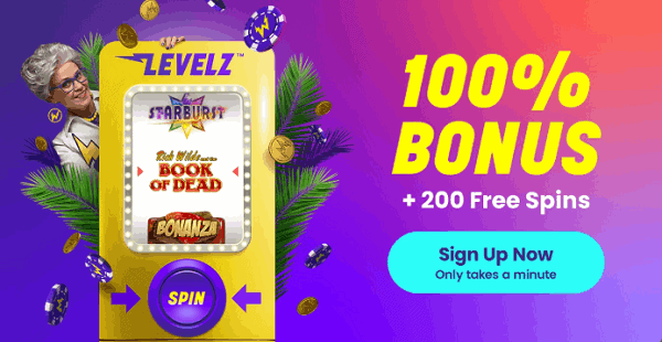 100% bonus and 200 free spins