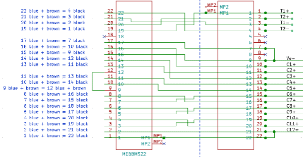 Volkswagen MEB cel tap kabel schema