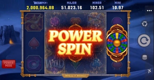 Wheel of Wishes Power Spin, Free Spins, Jackpot Winner