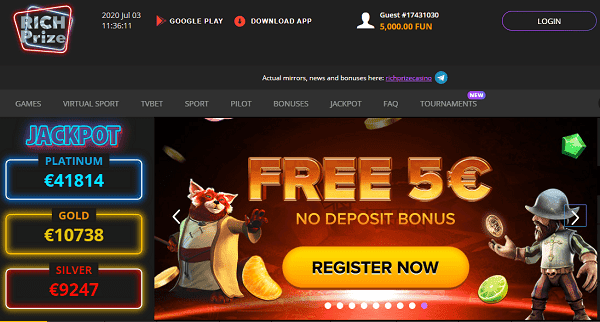 5 EURO no deposit bonus