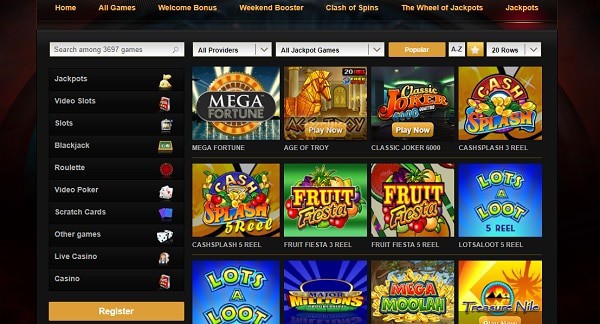 Videoslots Casino Games and Software Providers