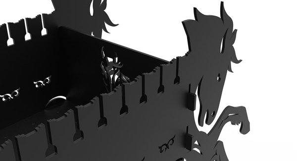 Мангал – "Бегущие кони" чертеж для лазерного станка DXF