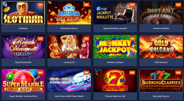 Play new slots and live games