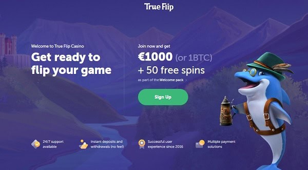 True Flip Casino Welcome Bonus 