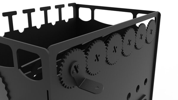 Мангал с одновременным вращающимися шампурами и вертелом посередине – чертеж DXF — изображение 6