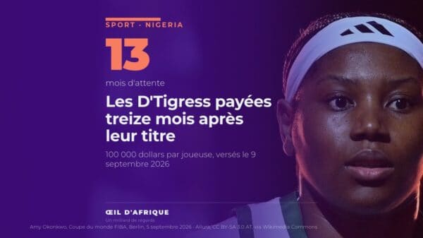 Amy Okonkwo, capitaine des D'Tigress, en maillot du Nigeria