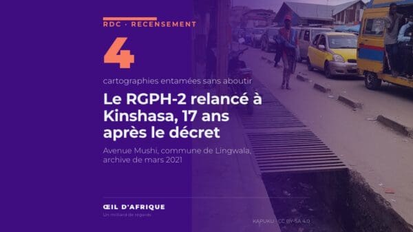 Avenue Mushi dans la commune de Lingwala à Kinshasa, où le ministre du Plan a lancé la cartographie du recensement en RDC