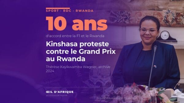 Thérèse Kayikwamba Wagner, ministre des Affaires étrangères de la RDC, qui proteste contre le Grand Prix de Formule 1 au Rwanda