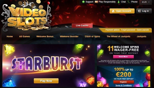 Videoslots.com 11 free spins on new slots 