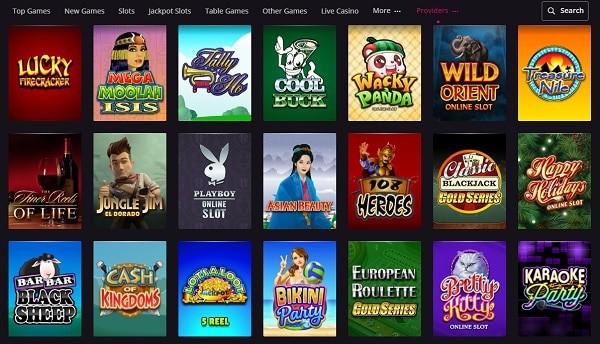 Exclusive online slots, table games and jackpots!