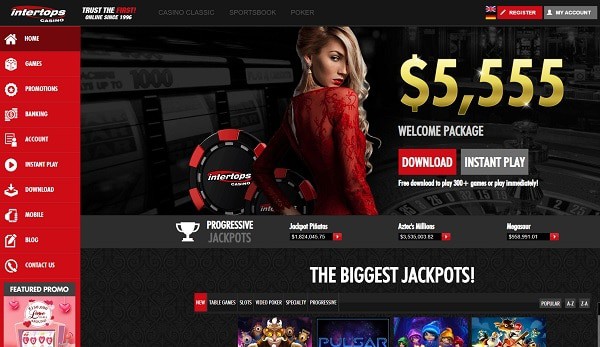 Intertops Casino, Sports, Poker - free chips, free spins, promotions, bonus codes, no deposit required