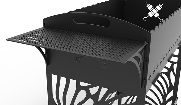 Высокий мангал с крышей чертеж DXF. Вместо крыши можно установить полки (Высота мангала – 900 мм)