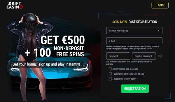 100 free spins on registration