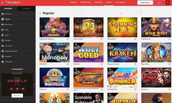 Zulabet Casino Website Review