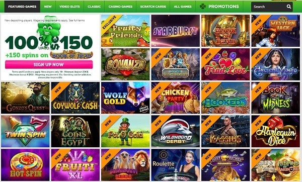 Casino Luck free spins on Book of Dead and welcome bonus