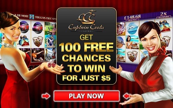 Captain Cooks Casino 100 free rounds