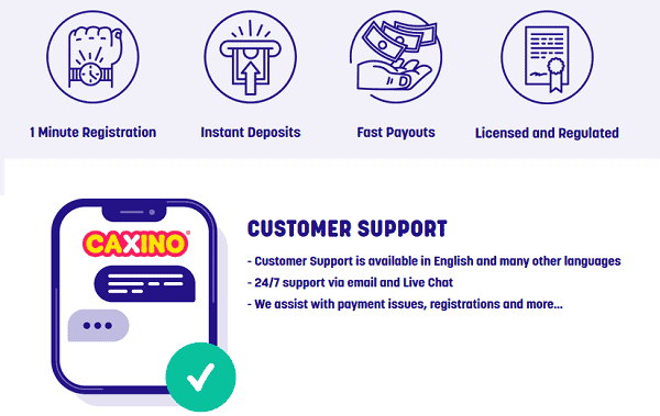 Fast deposit, cashout, support