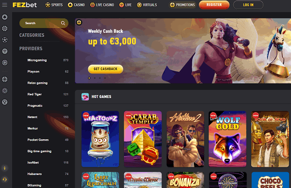 Play the best slots, live games and bet on sports! 