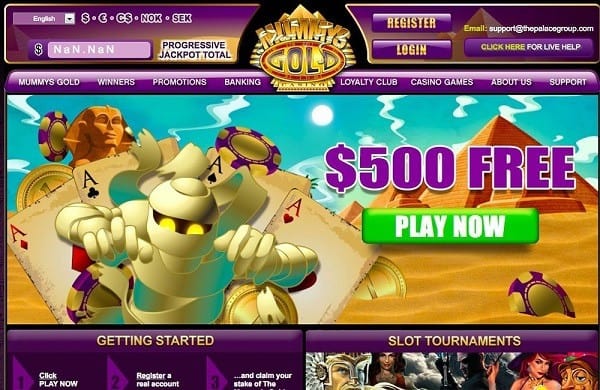 Mummys Gold Casino free bonus money 