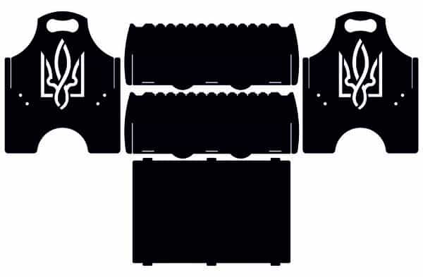 Мангал "Слава Украине" – чертеж в dxf | Мангал – Слава Україні dxf