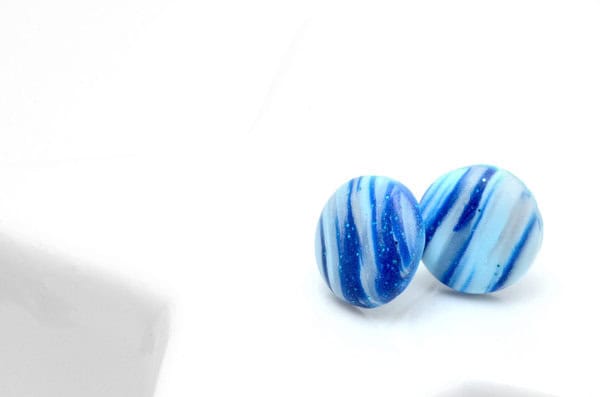 Blaue Ohrstecker - Sternenstaub -