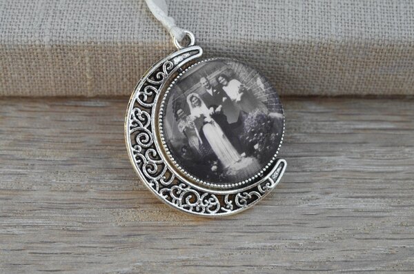 Doppelseitges Memorial mit filigranem Mond – Bild 7