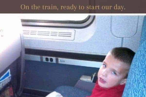 Kevin on the train.