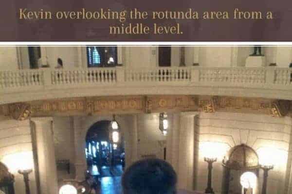 boy at rotunda harrisburg capitol